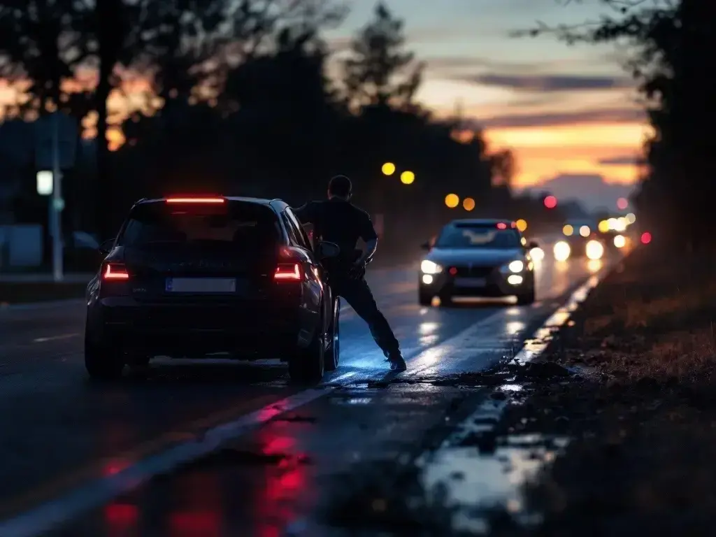 South Fulton personal injury lawyer reviewing car crash evidence near Camp Creek Marketplace